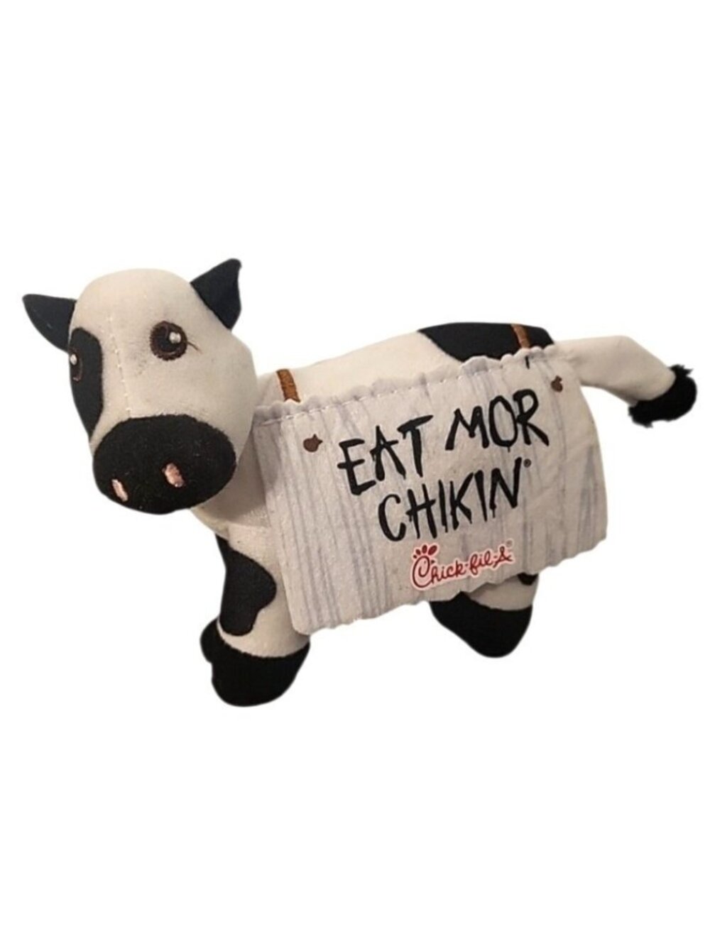 Chick-Fil-A Mini Cow Plush Eat Mor Chikin 4" Promo Restaurant Stuffed Plush 2020 - Picture 4 of 12